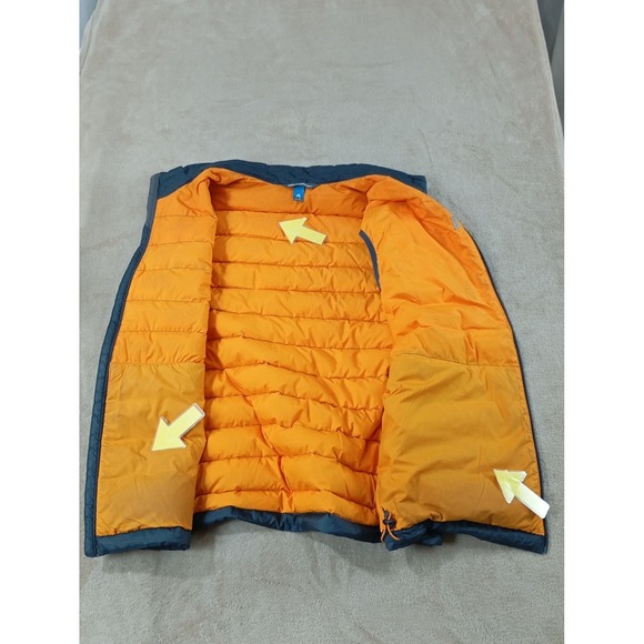 Eddie Bauer First Ascent StormDown 800 Puffer Vest Men XL Black Orange Lining - Picture 15 of 16